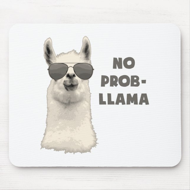 No Problem Llama Mouse Pad (Front)