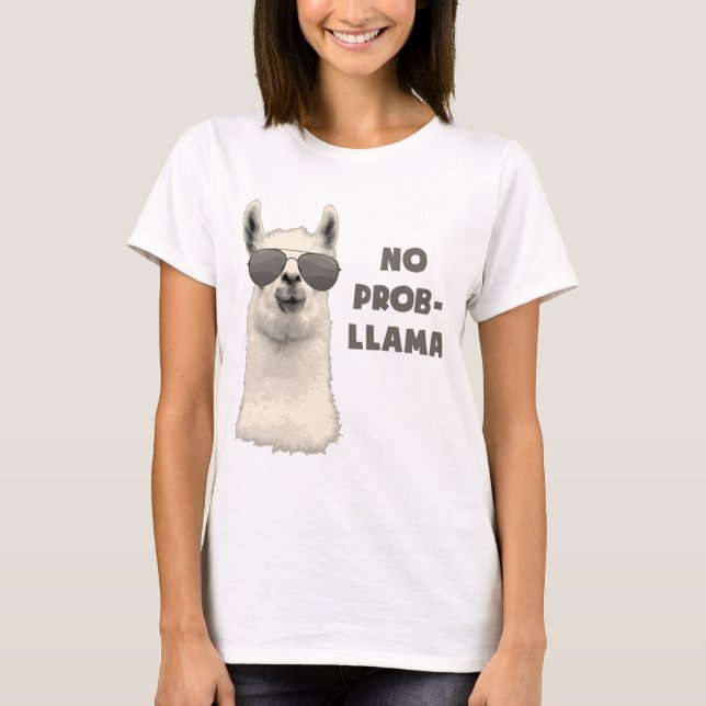 No Problem Llama T-Shirt (Front)