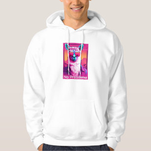 No Probllama Funky Synthwave Hoodie