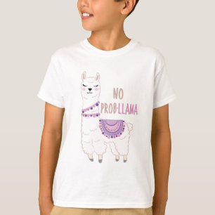 No Probllama Llama Funny T-Shirt