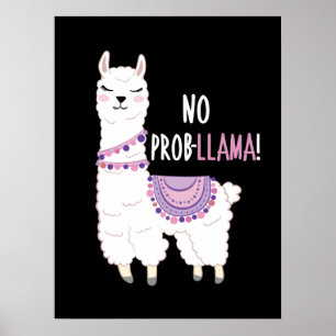 No Probllama Llama Poster