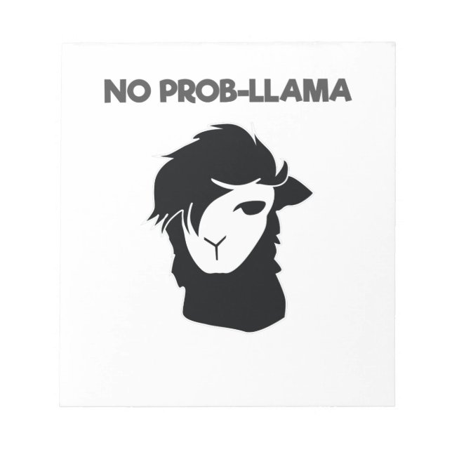 No Probllama Llamas Notepad (Front)