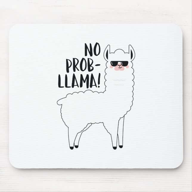 No Probllama Mouse Pad (Front)