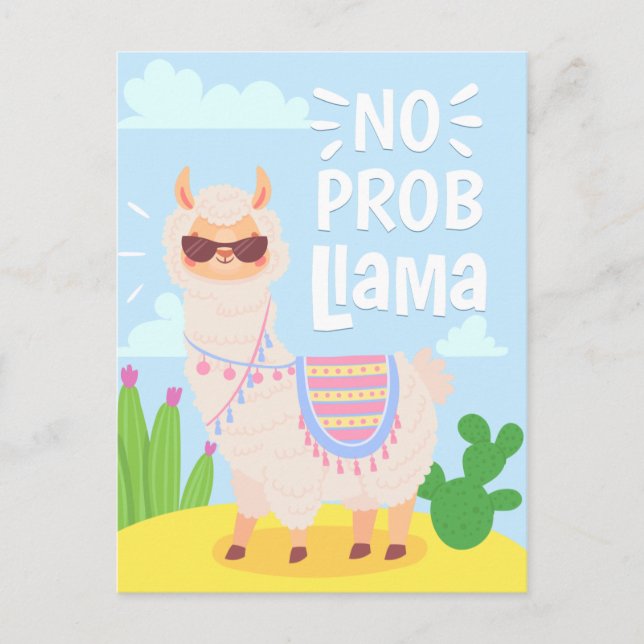 No ProbLlama Postcard (Front)