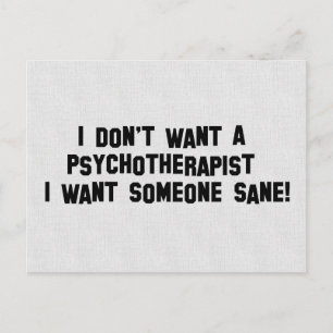 No Psychos! Postcard