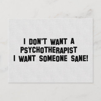 No Psychos! Postcard