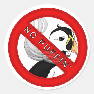 No Puffin Classic Round Sticker