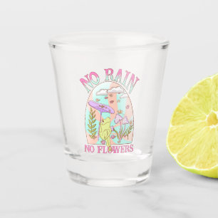 No Rain No Flower Floral Mushroom Shot Glass