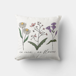 No Rain No Flowers Throw Pillow
