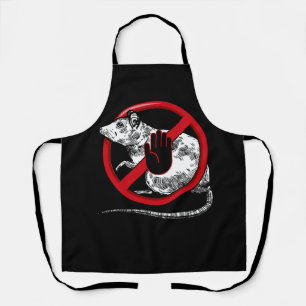 No Rat Sign Stop Snitching Pest Control Cool Novel Apron