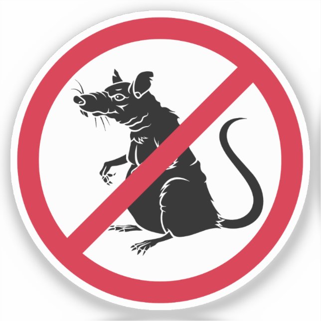 No Rats Forbidden Sign (Front)