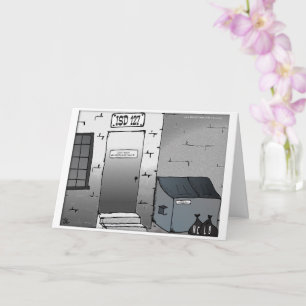 No Readmittance Exit Only Folded Greeting Card