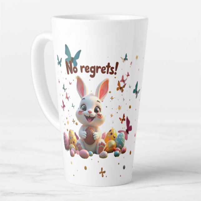 No regrets! latte mug (Left Angle)