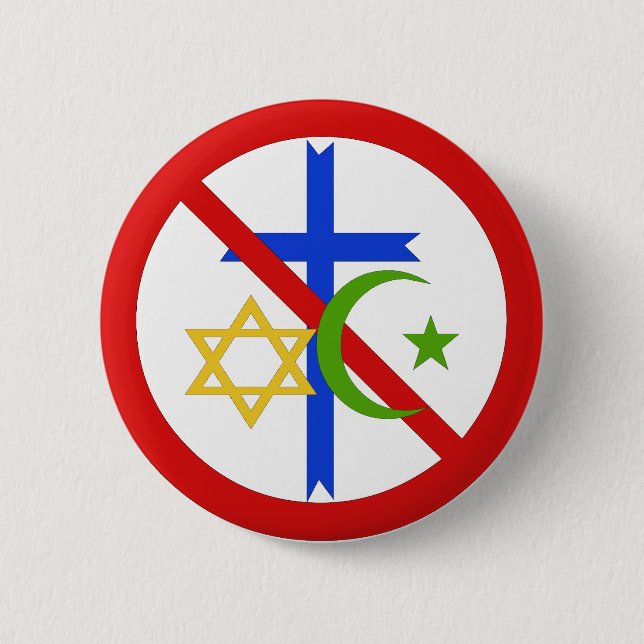 No Religion 2 Inch Round Button (Front)