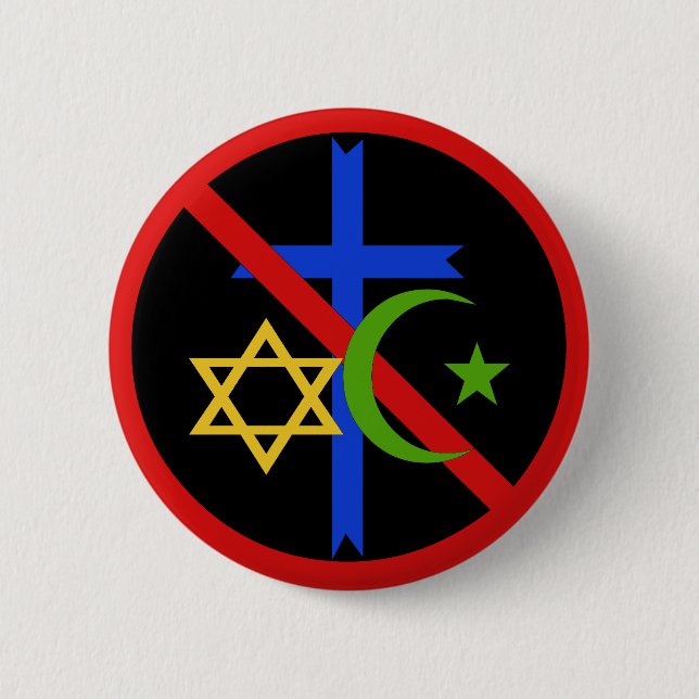No Religion 2 Inch Round Button (Front)