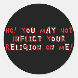 No Religion Classic Round Sticker