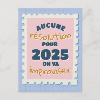 No resolution this year postcard