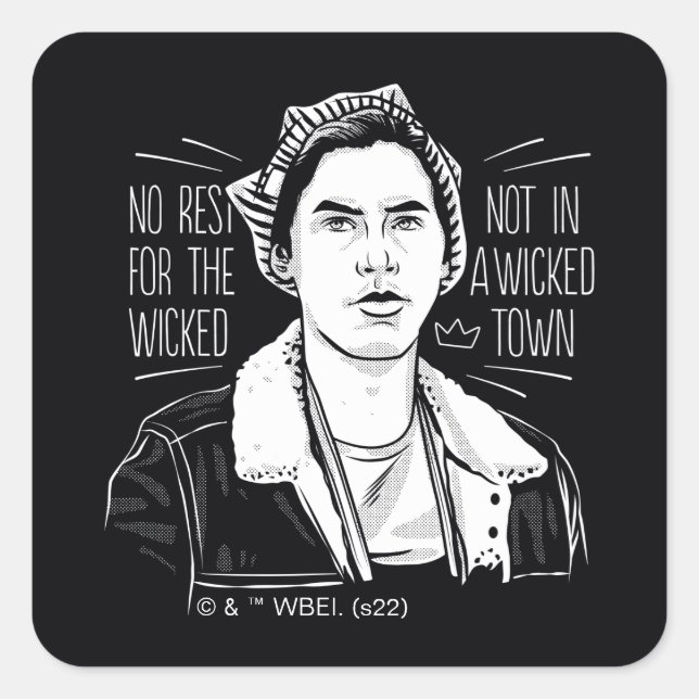 No Rest For The Wicked Square Sticker (Front)