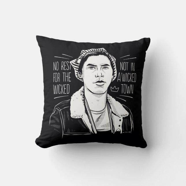 No Rest For The Wicked Throw Pillow (Front)