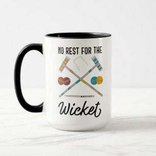 No Rest for the Wicket Funny Croquet Themed Mug