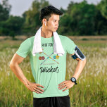No Rest for the Wicket Funny Croquet Themed Tri-Blend Shirt<br><div class="desc">Sure, there's no rest for the wicked, but if you're someone that loves to play croquet then there's also "No Rest for the Wicket" as the funny play on words slogan on this long sleeved graphic tee reads it's accompanied by illustrations of croquet mallets, balls, and, of course, a wicket....</div>