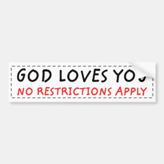 No Restrictions Bumper Sticker
