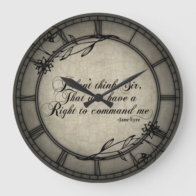 No Right To Command Me Large Clock (Front)