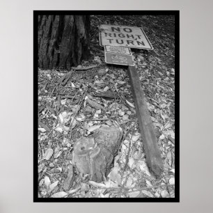 no right turn poster