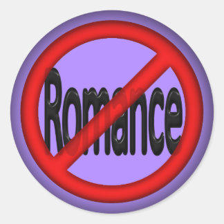 No Romance Classic Round Sticker