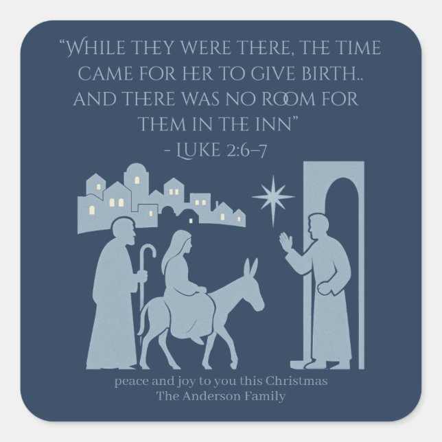 No Room at the Inn Sticker – Nativity Scene (Devant)