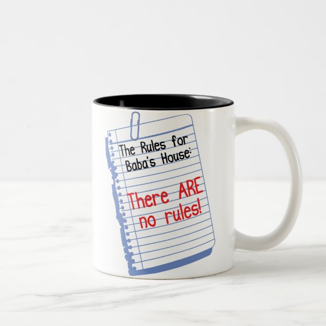 No Rules at Baba's House Two-Tone Coffee Mug (Right)