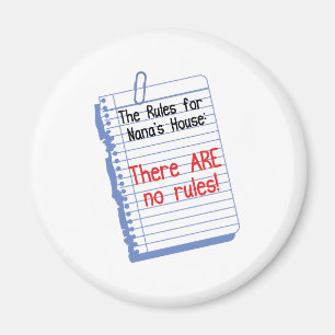 No Rules at Nana's House Magnet