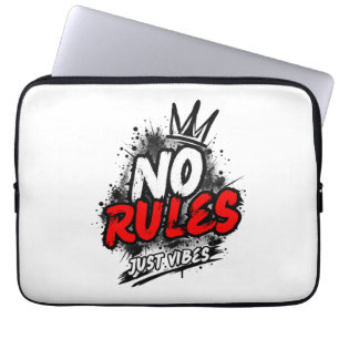 No Rules Just Vibes Laptop Sleeve