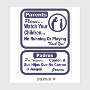 'No Running Playing Watch' Store Overlay Blue