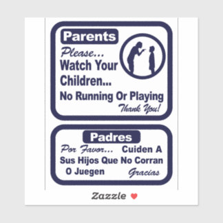 'No Running Playing Watch' Store Overlay Blue