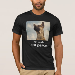 No Rush Just peace vintage dog slow living T-shirt