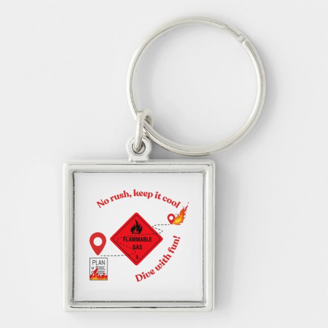No Rush Keep It Cool Trucker Keychain (Front)