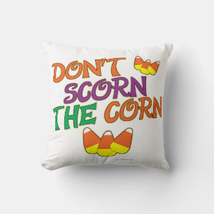 No Scorn for Candy Corn Throw Pillow