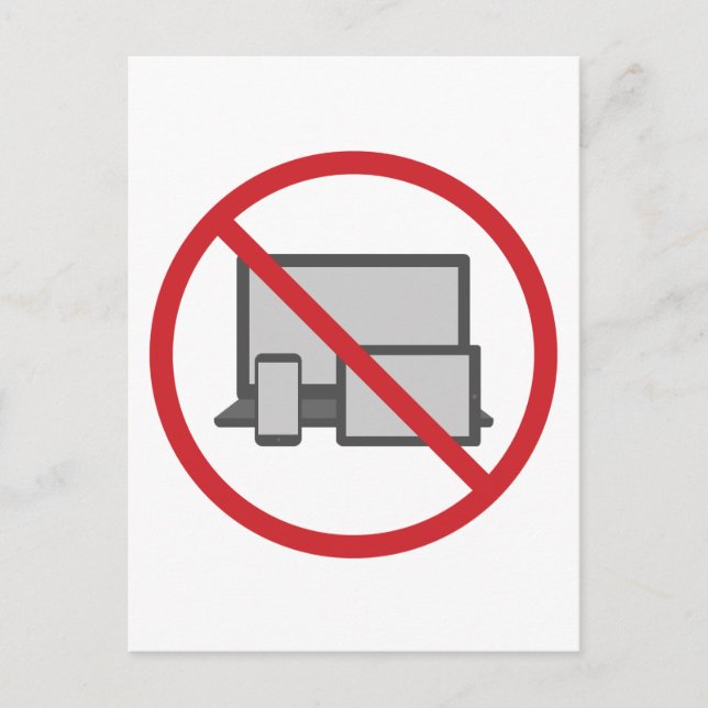 No Screens Postcard (Front)