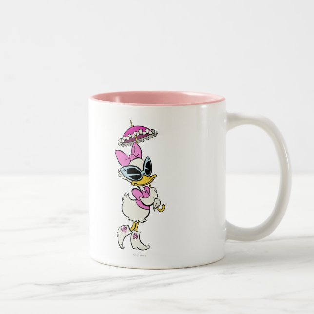 No Service | Daisy with Umbrella Two-Tone Coffee Mug (Right)