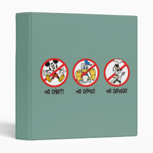 No Service   No Shirts or Shoes Horizontal Binder