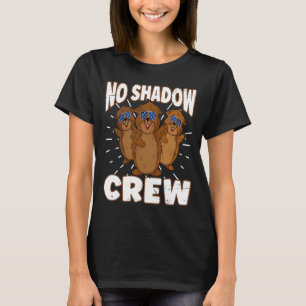 No Shadow Crew Groundhog American Flag Groundhog T-Shirt