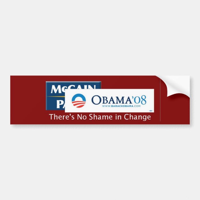 No Shame in Change Bumper Sticker (Front)