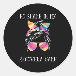 No Shame In My Recovery Game Motivational Emwermen Classic Round Sticker