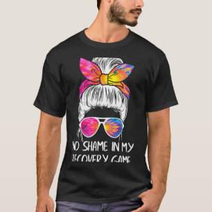 No Shame In My Recovery Game Sobriety Aa Na Anni  T-Shirt