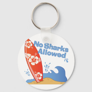 No Sharks Allowed Keychain