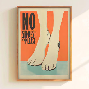 No Shoes Printable No Shoes in House Download Prin Poster