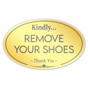 No Shoes Sign