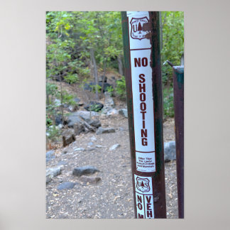 No Shooting - Holy Jim Trail, Orange County Poster