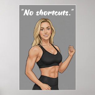 No Shortcuts – Fitness Motivation Poster